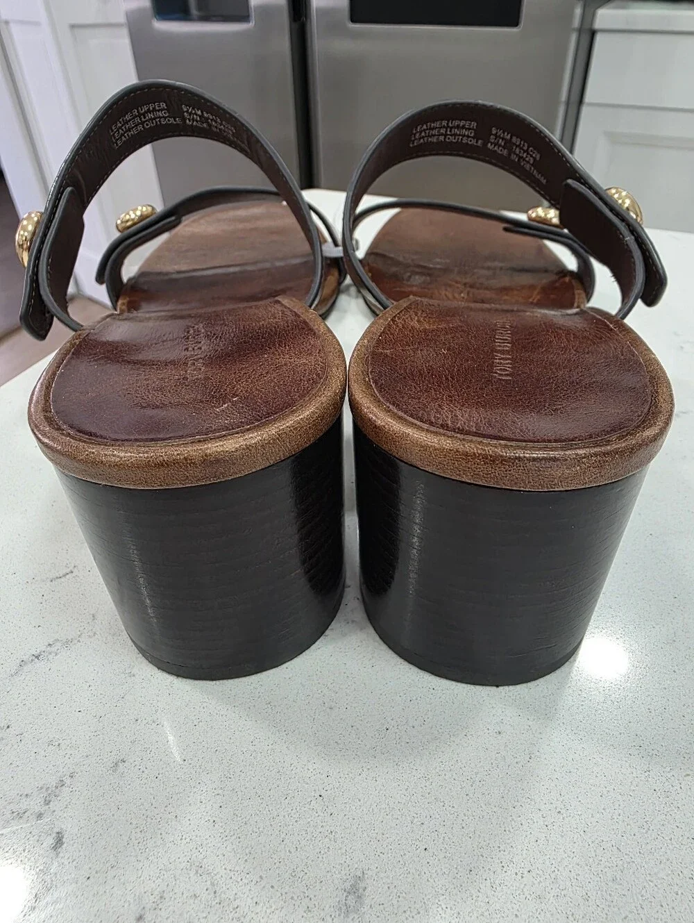 Tory Burch Romy City Sandal 55mm In Milk Chocolate Women SZ 9.5